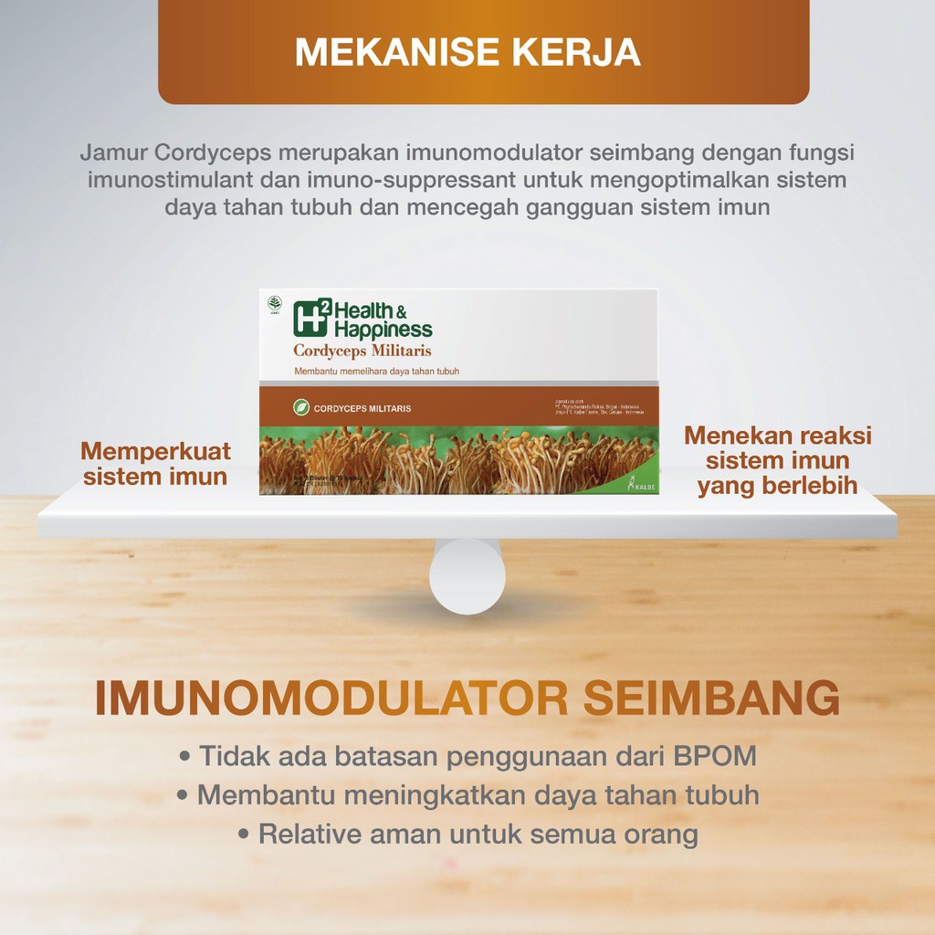 Paket Cordyceps + Hevit - C 500 mg