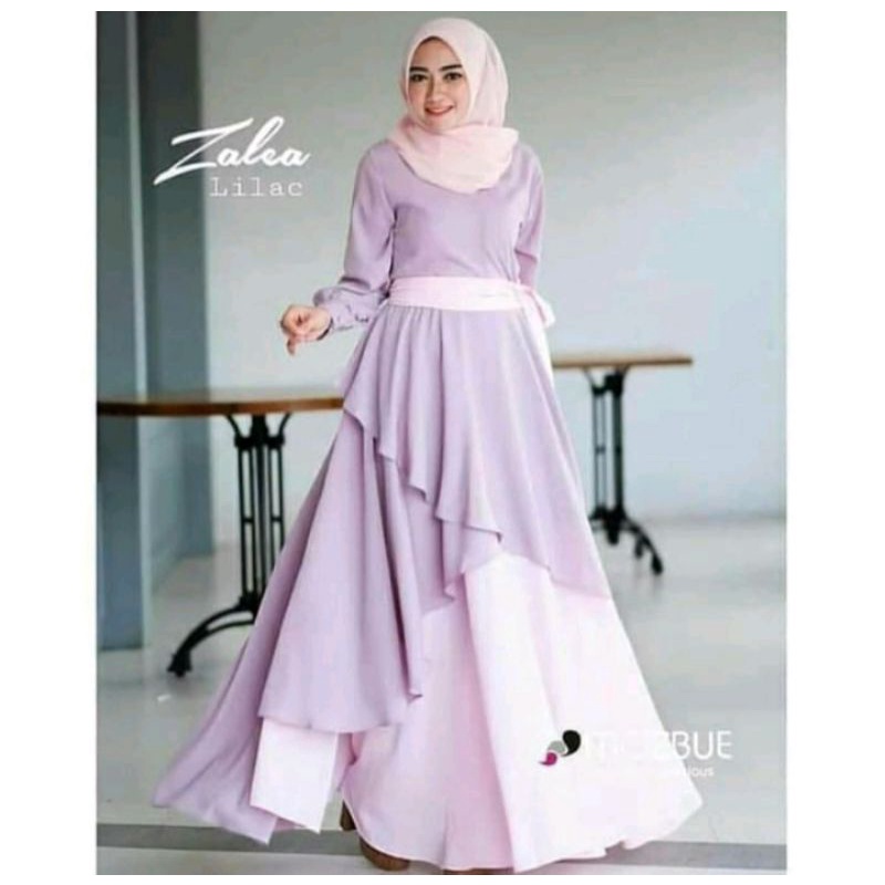 Zalea maxy dress model terlaris size S,M,L,XL gamis wanita gamis muslimah gamis kekinian gamis terbaru-2