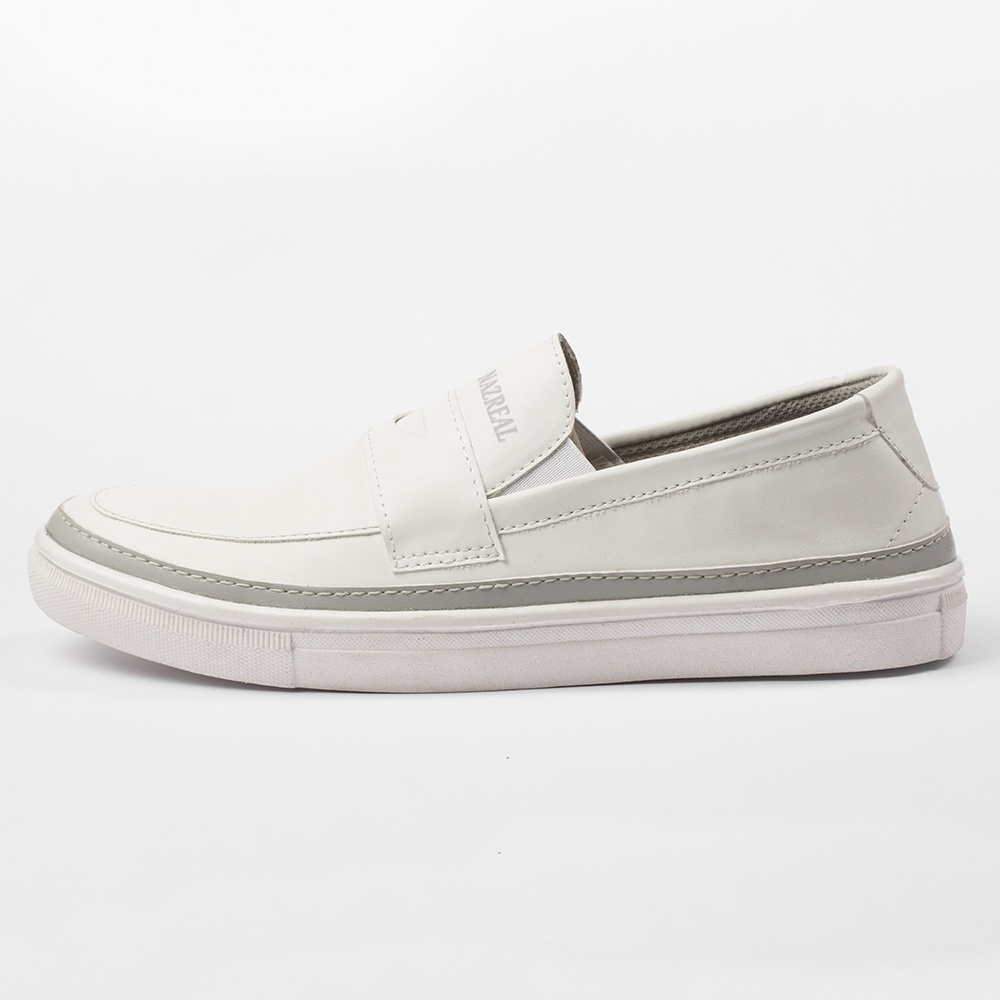 CADBY WHITE |ManNeedMe x NAZ| Sepatu Sneakers Pria Casual Slip On Shoes ORIGINAL