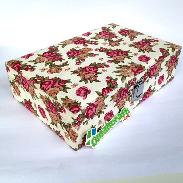 Kotak Perhiasan dan Aksesoris Motif BUNGA PINK / Box Tempat Cincin Gelang Kalung