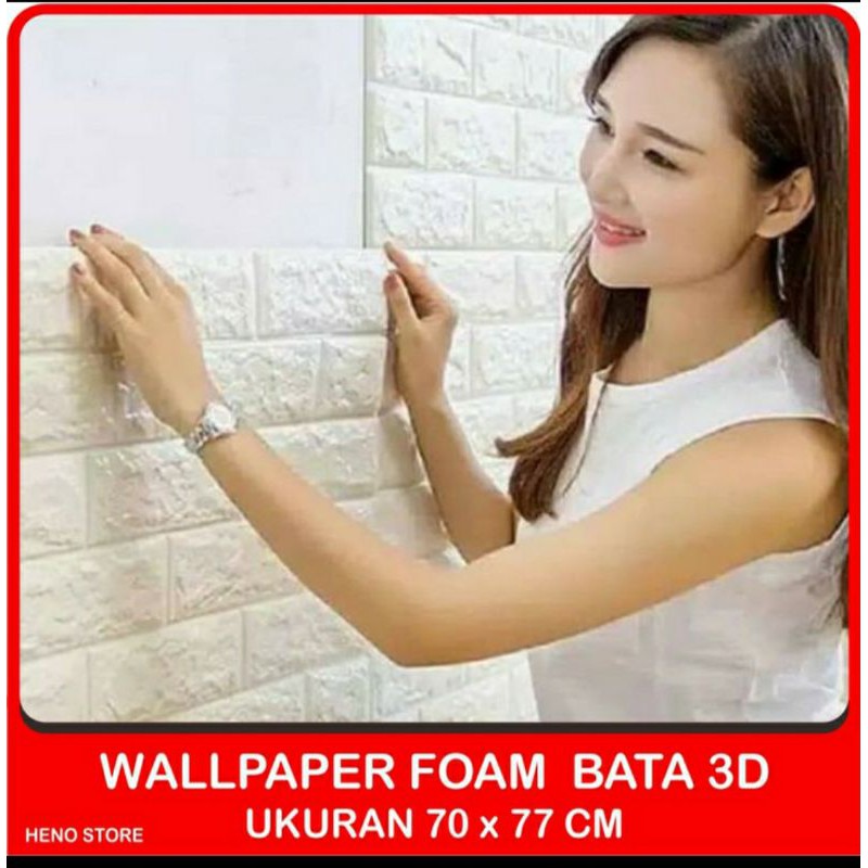 TERMURAH  Wallpaper FOAM BATA ukuran 70 x 77 cm