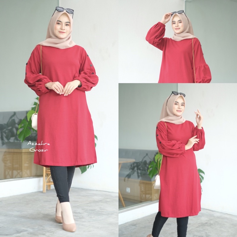 Uniqlo Tunik - Tunik Milano Premium LD100+ / Tangan Balon Modern / Balonia Tunik / 285-6172