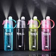 Botol Minum Spray New Button Botol Sport Air Ukuran 600ml