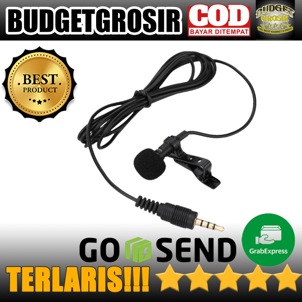 Deluxe 3.5mm Microphone with Clip for Smartphone / Laptop / Tablet PC - EY-510A--TaffSTUDIO