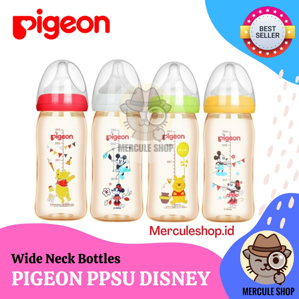 Pigeon PPSU Botol Susu Bayi Wide Neck Seri Disney 240ml