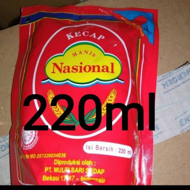 

Kecap manis Nasional Refill 220ml(dus isi 24pcs)