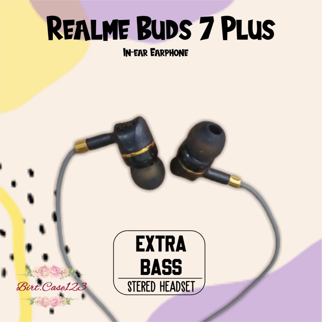 BM085 HEADSET HANDSFREE EARPHONE Hf REALME BUDS 7 PLUS EXTRA BASS realme 2 5 6 7 8 c11 c12 c17 c20 BC5782