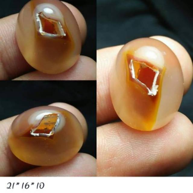 Natural Batu Akik combong Kalsedon unik