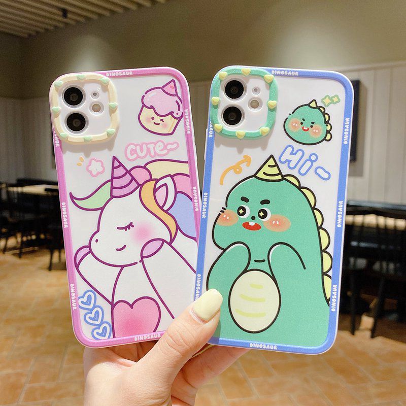 So Cute！Unicorn & Dinosaur Soft Case OPPO A53 A33 A31 A5 A9 2020 A16 A54 A55 A74 A15 A15S A3S A52 A92 A57 A39 F1S F9 Pro A7 A5S A12 A11K F11 K3 K5 Reno 4 5 F 6 Realme C1 X XT Casing VIVO Y11 Y12 Y12i Y15 Y17 Y12S Y20 Y20S Y50 Y30 Y30i Y83 Y81 Y91C Y93-3