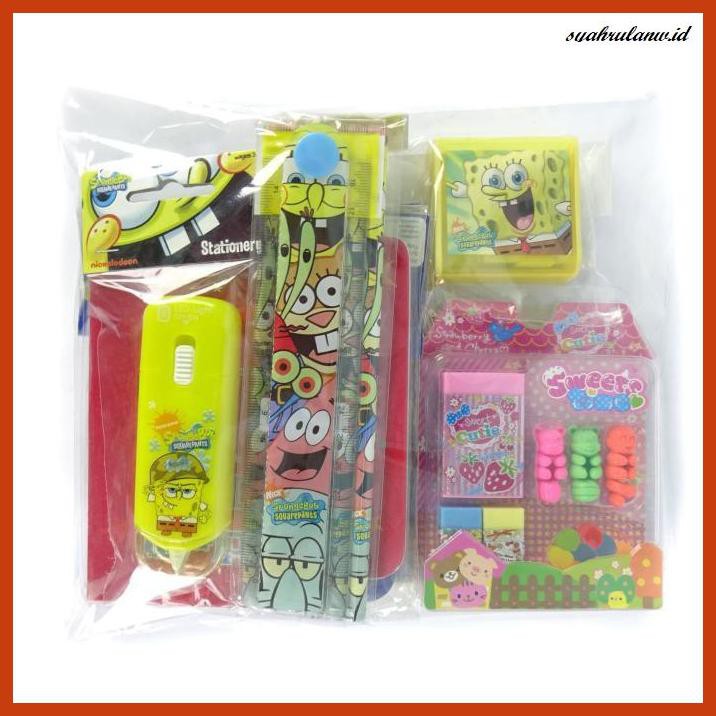 

iyabnaniam- paket stationery / paket alat tulis spongebob -original.