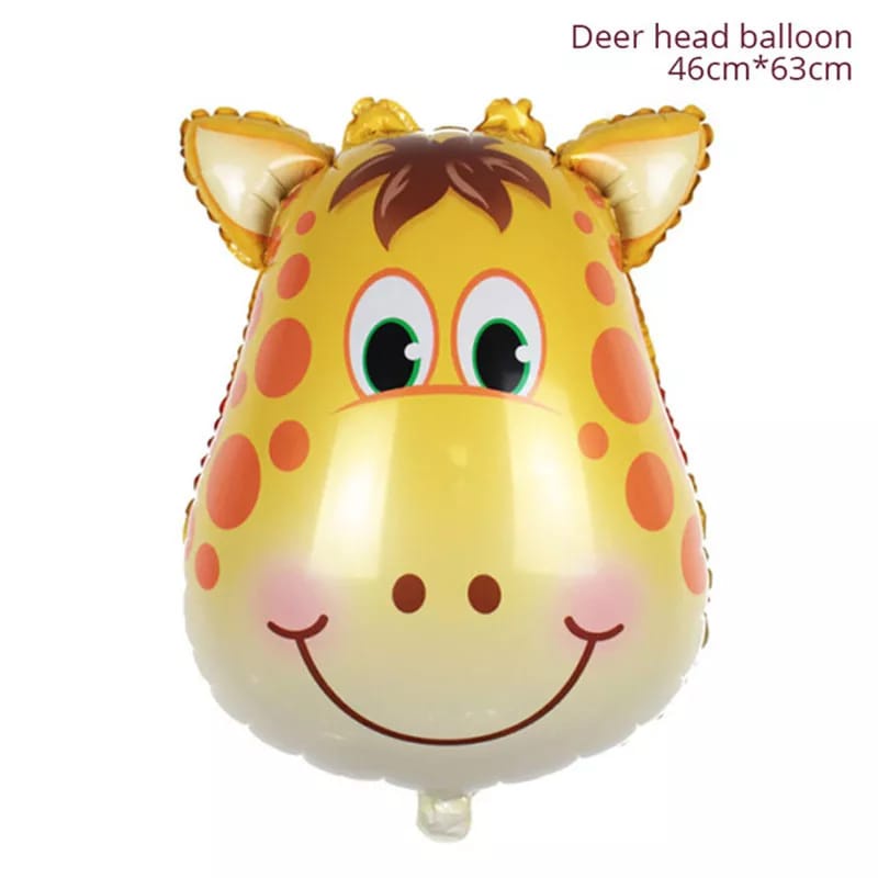 Balon Foil Set 5pcs Animal Jungle Safari Hewan / Balon Dekorasi Ulang Tahun