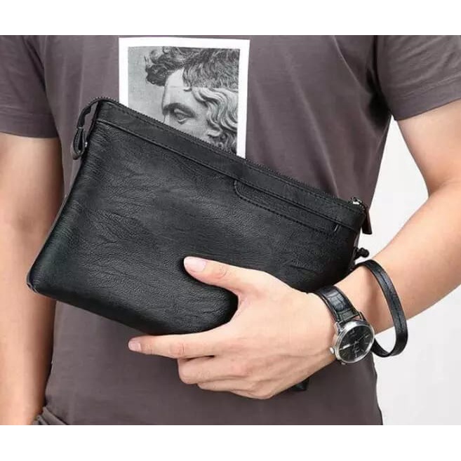 Tas Dompet Kulit Sapi Asli Pria Leather Dompet Import GS11