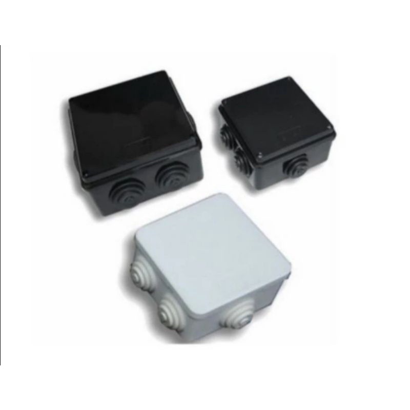 doradus Kotak Junction Box Hitam dan Putih 8cmx8cm,10cmx10cm