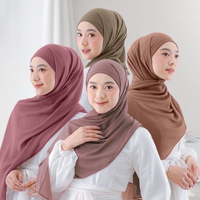 ( part 1 )Pashmina Inner Ciput Instan Premium ( Alana Shawl by Azzahra Hijab )