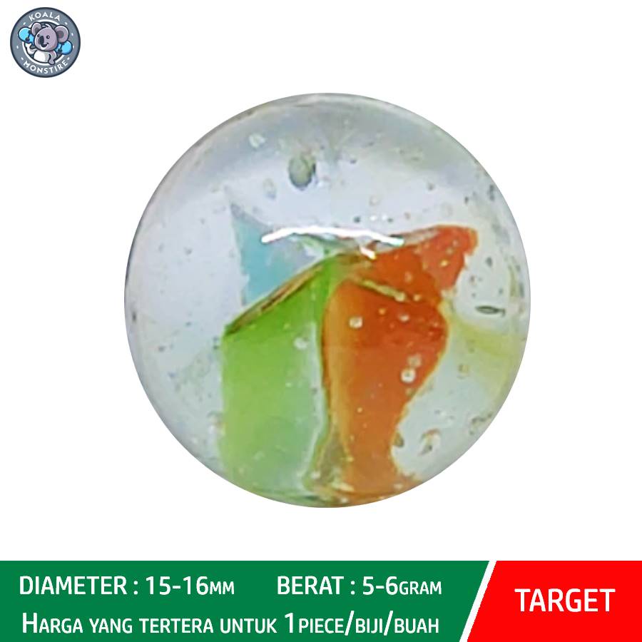 TARGET Kelereng Gundu Type 24 Cat Eyes Marble Balap Belimbing