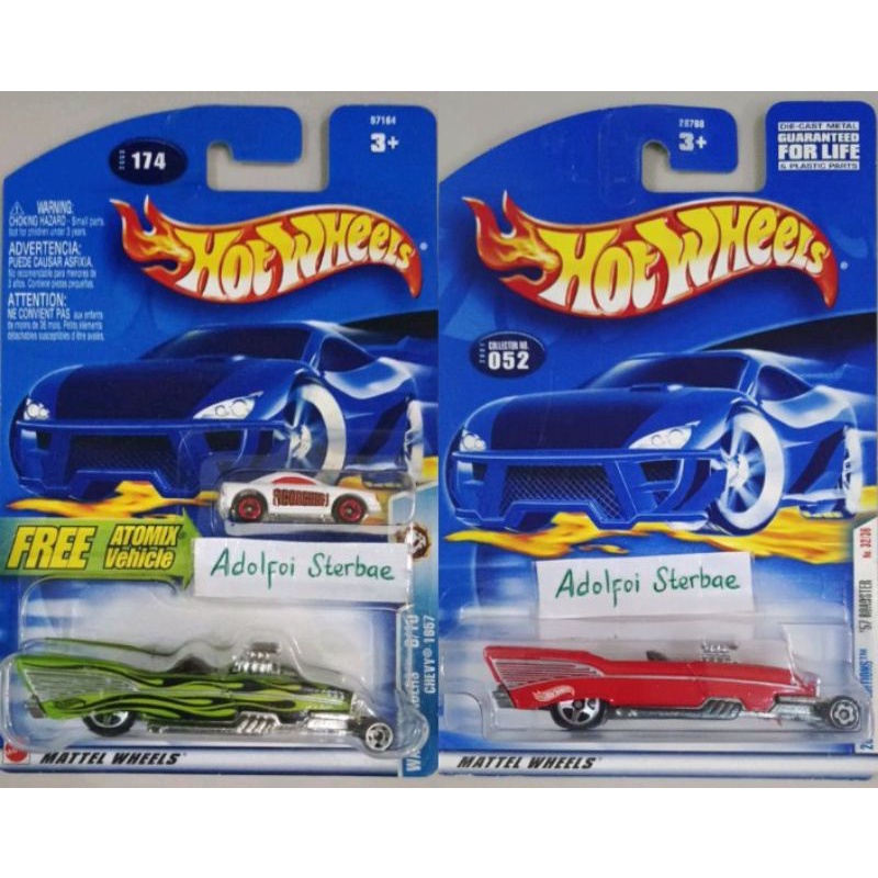 hotwheels hot wheels chevy 1957 '57 roadster wastelanders free atomix vehicle bonus mobil kecil mini