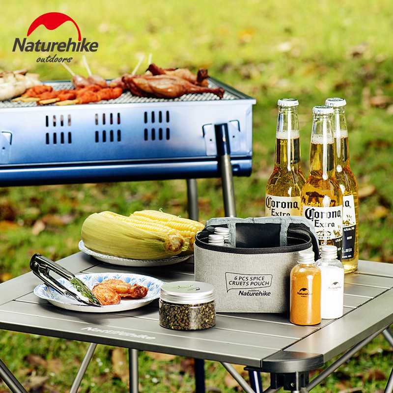 GS8 Tempat Bumbu Set 6 PCS with Tas Travel Camping Box Dapur Naturehike NH17T011