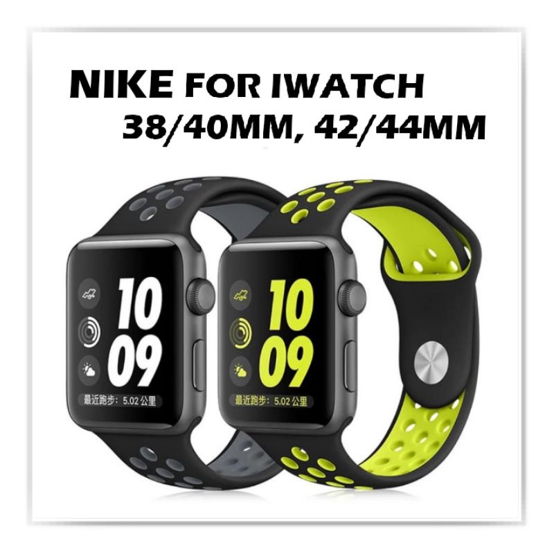 STRAP TALI JAM TANGAN - RUBBER NIKE STYLE APPLE WATCH - FOR IWATCH 1 2 3 4 5  40 - 44MM