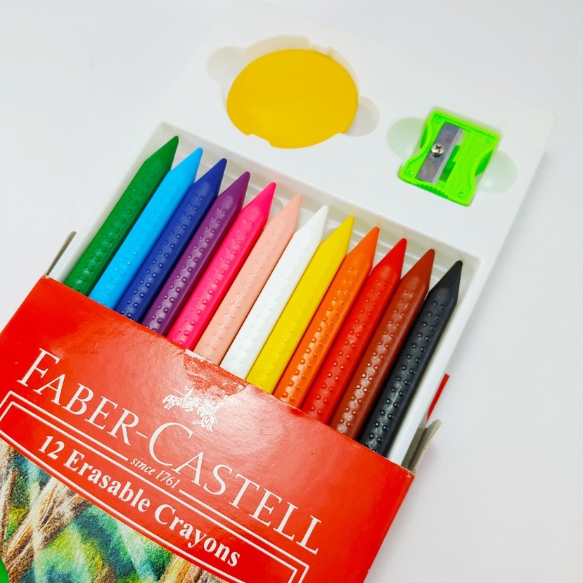 

ERASABLE CRAYON FABER CASTELL | KRAYON DAPAT DI HAPUS | WARNA COLOR | PEWARNA 122530