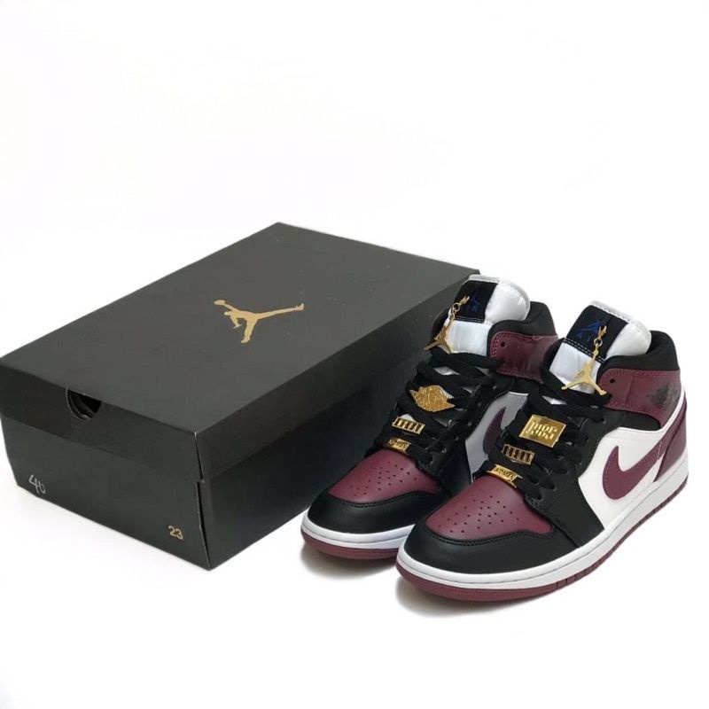 New Sepatu NIKE AIR JORDAN 1 MID SE DARK BEETROOT
