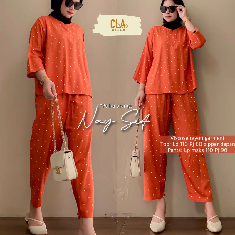 Nay Set Atasan dan Pants by Cla Hijab