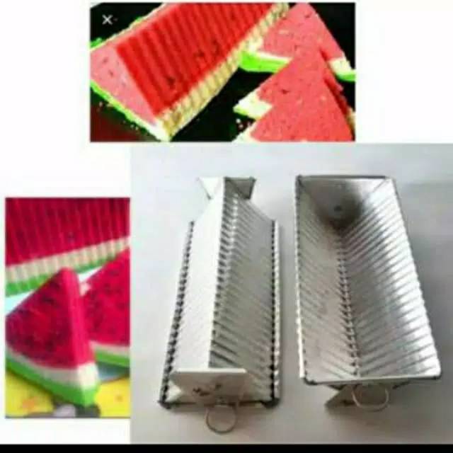 Loyang Bolu Semangka/Puding semangka Segitiga Gerigi