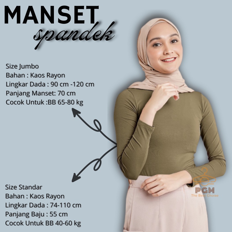 INNER MANSET LENGAN PANJANG / MANSET SPANDEK TANGAN PANJANG'  / BAJU MANSET SPANDEK XL ( BB 45-60 kg) XXL (BB 65-80 kg) ( ANTI GERAH BAHAN SPANDEK / MANSET BAJU SIZE STANDARD DAN JUMBO / BAJU DALAMAN MANSET SPANDEK BISA COD