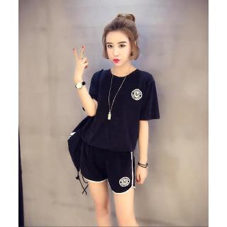 Setelan Piyama Wanita Kaos T Shirt Lengan Pendek Celana Setelan Piyama Wanita Kaos T Shirt Lengan Pendek Celana