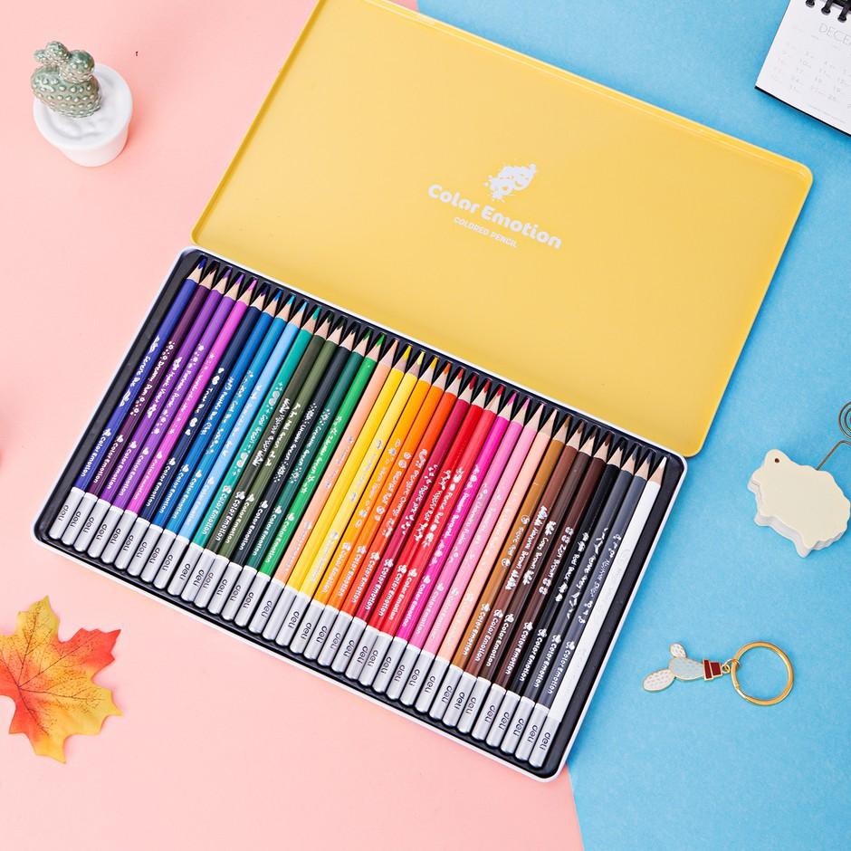 

A7B Deli Pensil Warna Celup Halus 12/24/36 Warna, Bentuk Segitiga Ergonomis EC00205 EC00225 EC00235