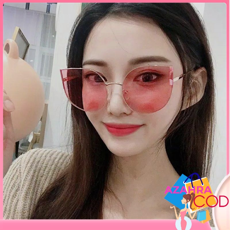 Kacamata Warna Fashion Wanita Pria Style Korea Frame Sunglasses Lensa Gaya Terbaru (KM-K703)