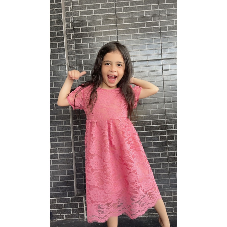 DRESS BRUKAT PRINCESS GAUN BRUKAT LUCU ANAK FASHION ANAK PEREMPUAN DRESS PESTA 1 - 8 TAHUN