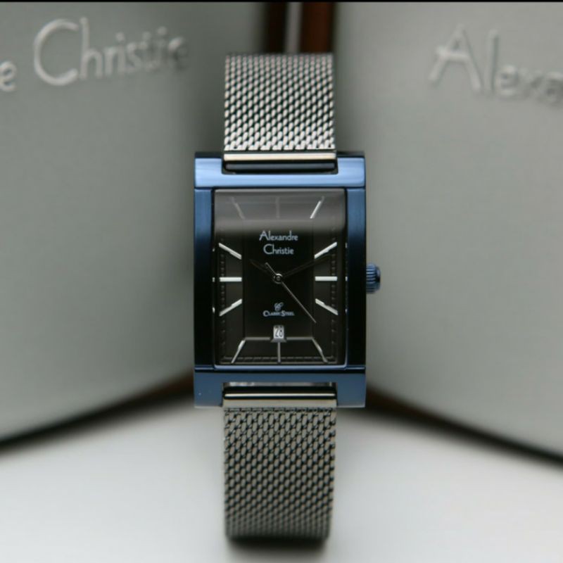 ALEXANDRE CHRISTIE AC2863 BLACK BLUE WANITA.ORIGINAL GARANSI RESMI 1 TAHUN