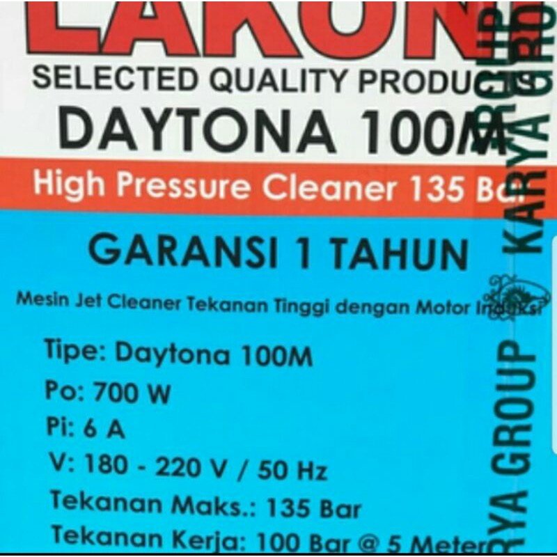 Jet Cleaner Lakoni Daytona 100 M