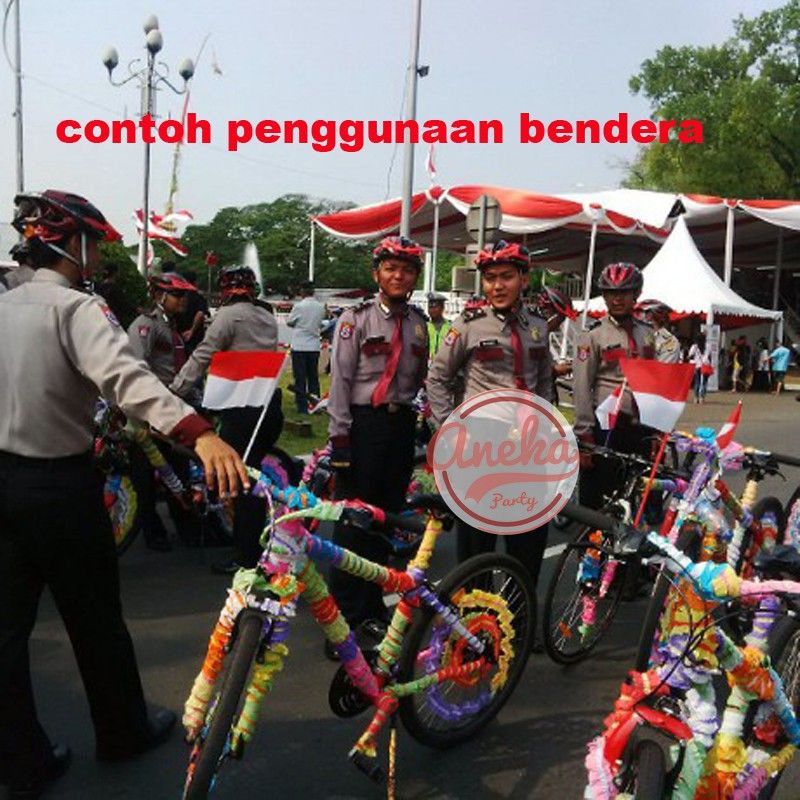 bendera merah putih 20pcs / bendera pawai / bendera karnaval / bendera 17 agustusan