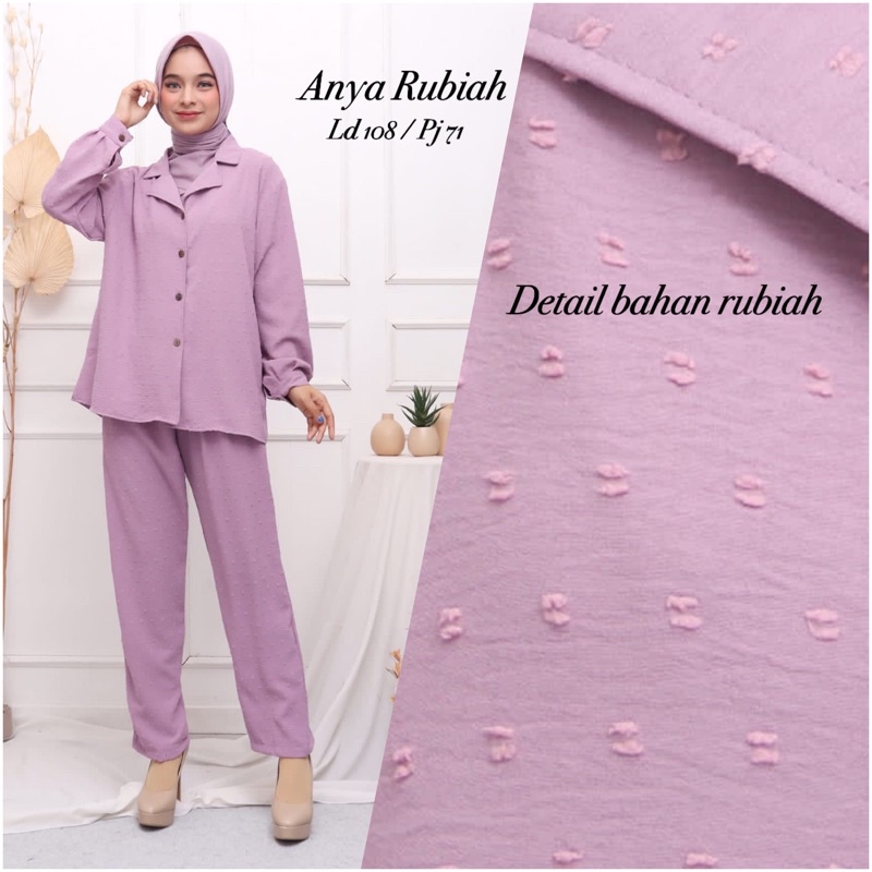 ANYA SET - SETCEL CRINKLE URAGIRI SET CRINKLE MUSLIMAH GROSIR SETCEL RUBIAH