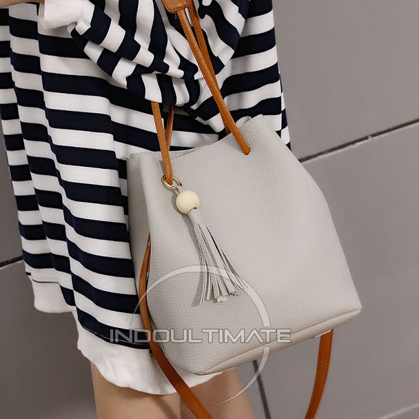 Tas Selempang Wanita LL-047 Tas Import Wanita Sling Bag + Dompet Wanita Clutch Wanita Top Handle Bag