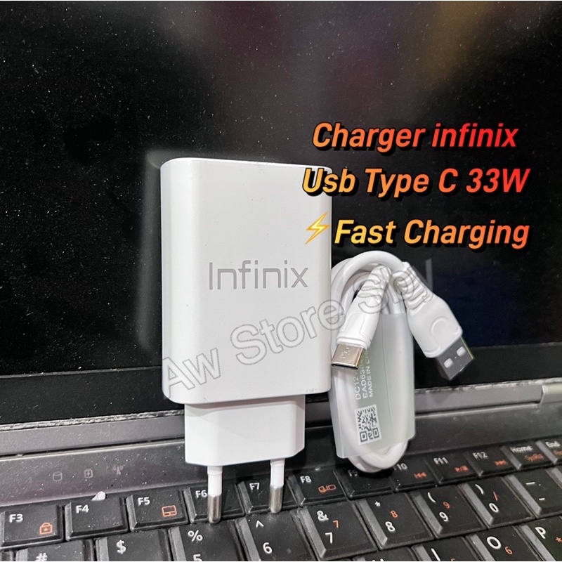 Charger infinix Type C Flash Charging QC3.0 3A Usb C 33W infinix Note 8/Note 10/Note 11/Note 12