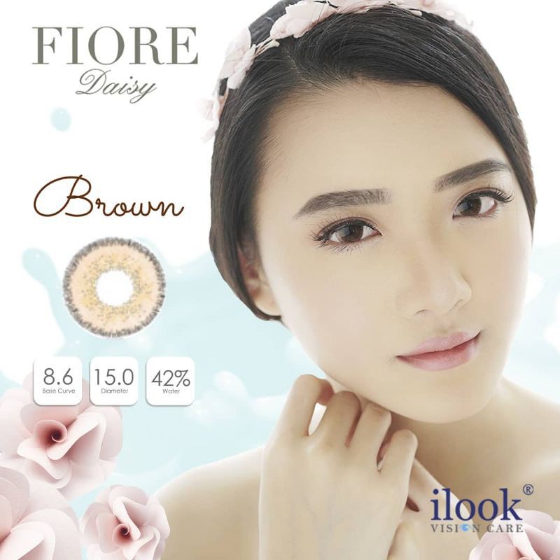 softlens warna cokelat brown diameter 15 water 42%