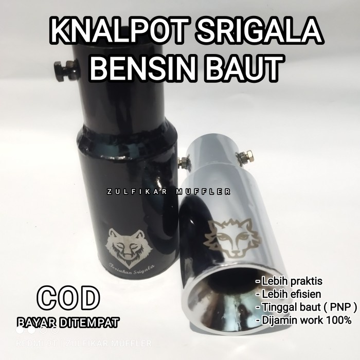 Knalpot Srigala Baut Serigala Mobil Bensin Grandmax, Carry, T120Ss,Dll