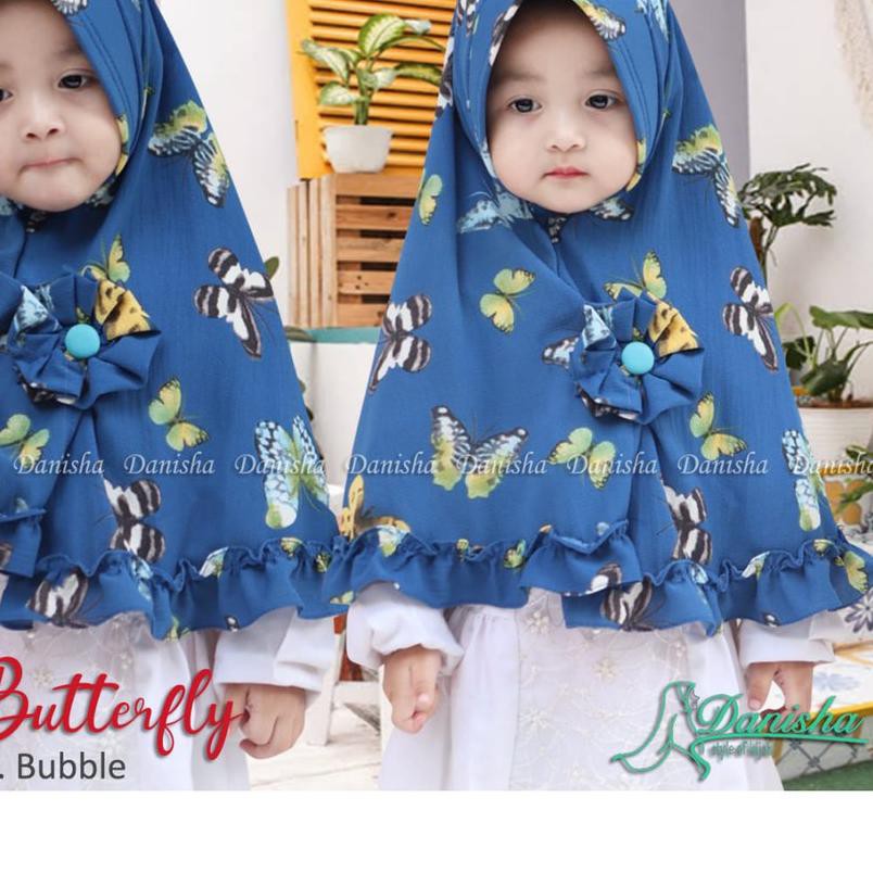☆ Jilbab Anak Qayla Butterfly Kids Ori Danisha Hijab ❈