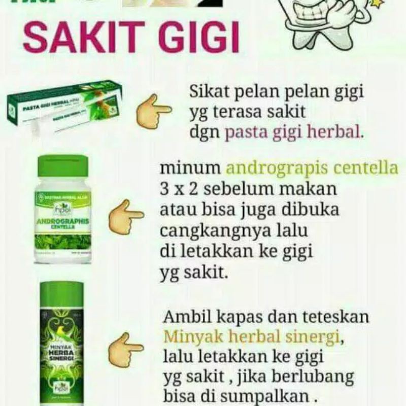 Herbal Sakit Gigi Hni Hpai Shopee Indonesia