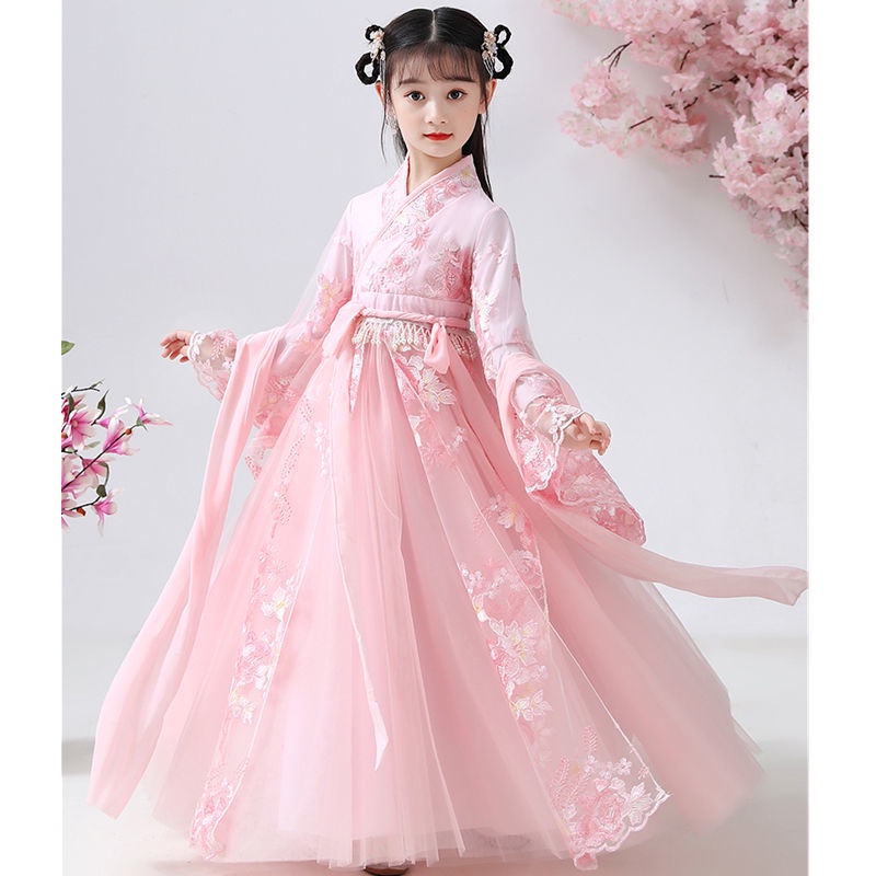 Hanfu children's Chinese style super FAIRY DRESS antique girl Sakura Princess Ru skirt Tang girl new