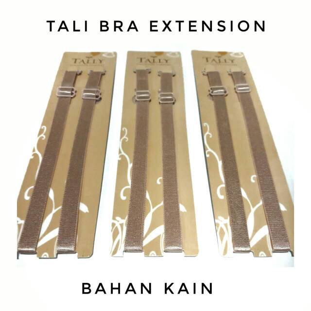 Tali Bra Kain Tali Sambungan Bh Tali Bra Extension Bahan Kain Tebal Berkualitas Warna Hitam Cream