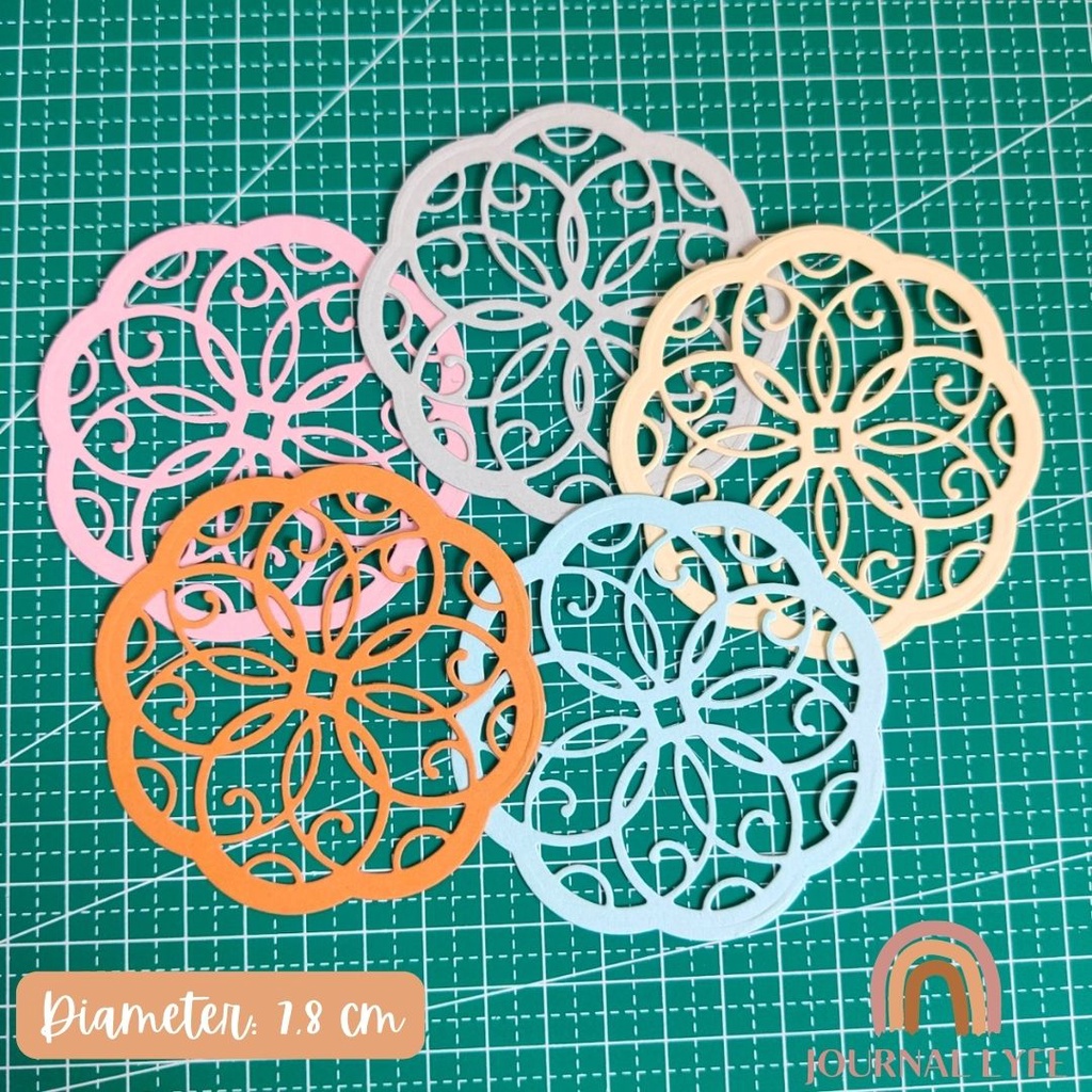 

[JOURNALYFE] Cutting Dies Scrapbook - 5 Pcs Doillies Deco Paper Jurnaling