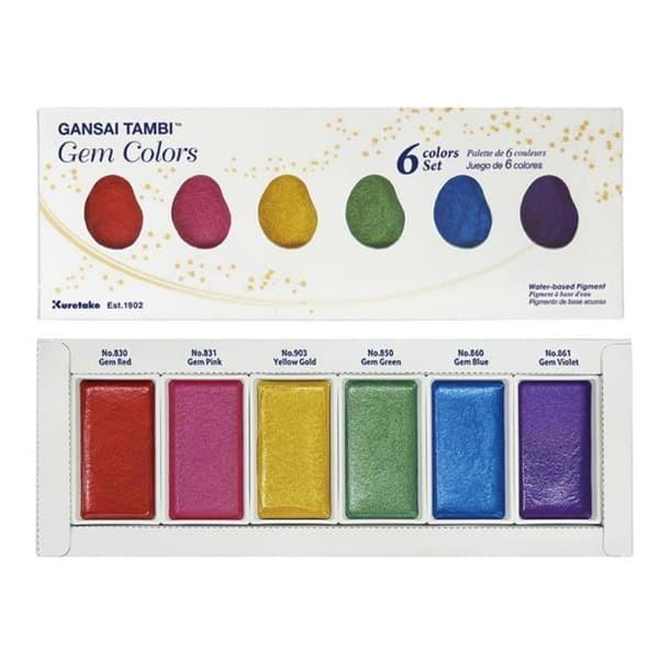 

TERBARU! KURETAKE GANSAI TAMBI GEM COLORS - 6 WATERCOLOR SET ALAT LUKIS AL1