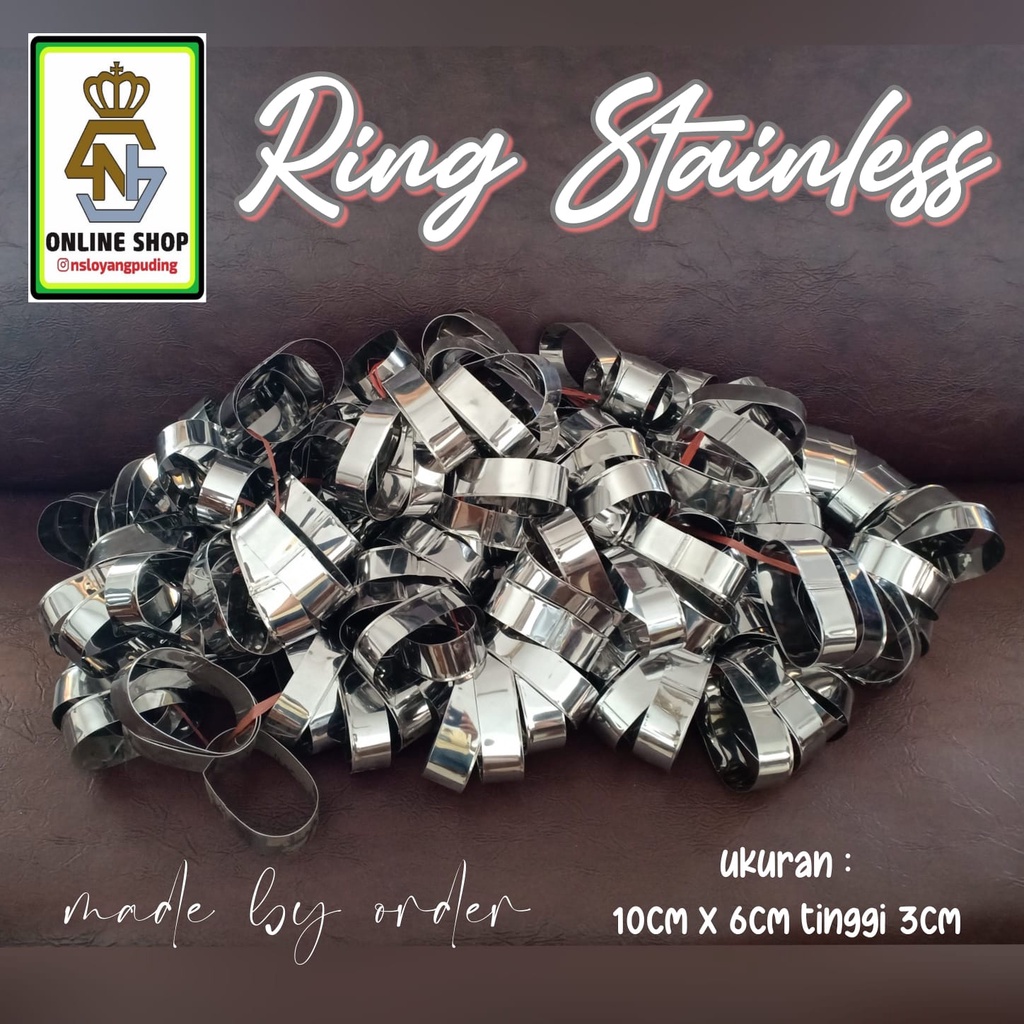 Ring Stainless Oval Untuk Roti & CutterPudding