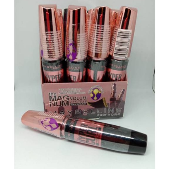 ( PERBOX ) MASCARA MAYBELLINE HYPERCURL MAGNUM VOLUM ISI 12 PC WATERPROOF / MASCARA MAGNUM MAYBELINE