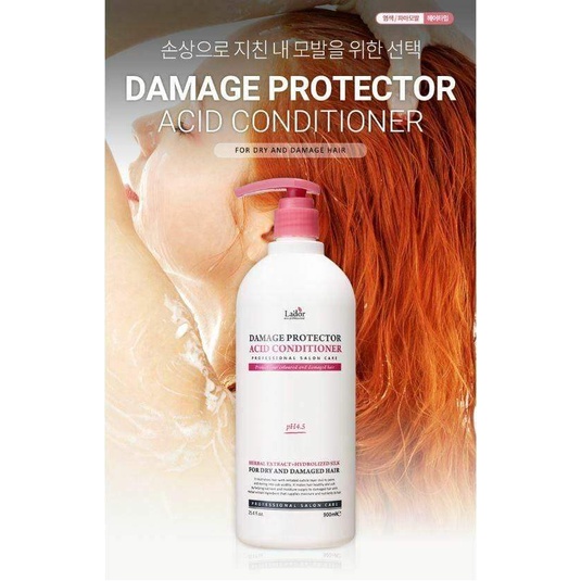 LADOR Damage Protector Acid Conditioner - Kondisioner Nutrisi Perawatan Rambut Rusak Berwarna Smoothing 900 ml