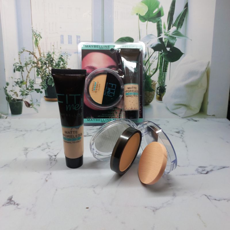 BEDAK MAYBELLINE FIT ME MIKA + FOUNDATION BERVARIAN