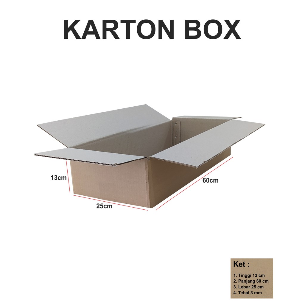 

KARDUS / KARTON BOX ukur 60x25x13 cm UNTUK PACKING
